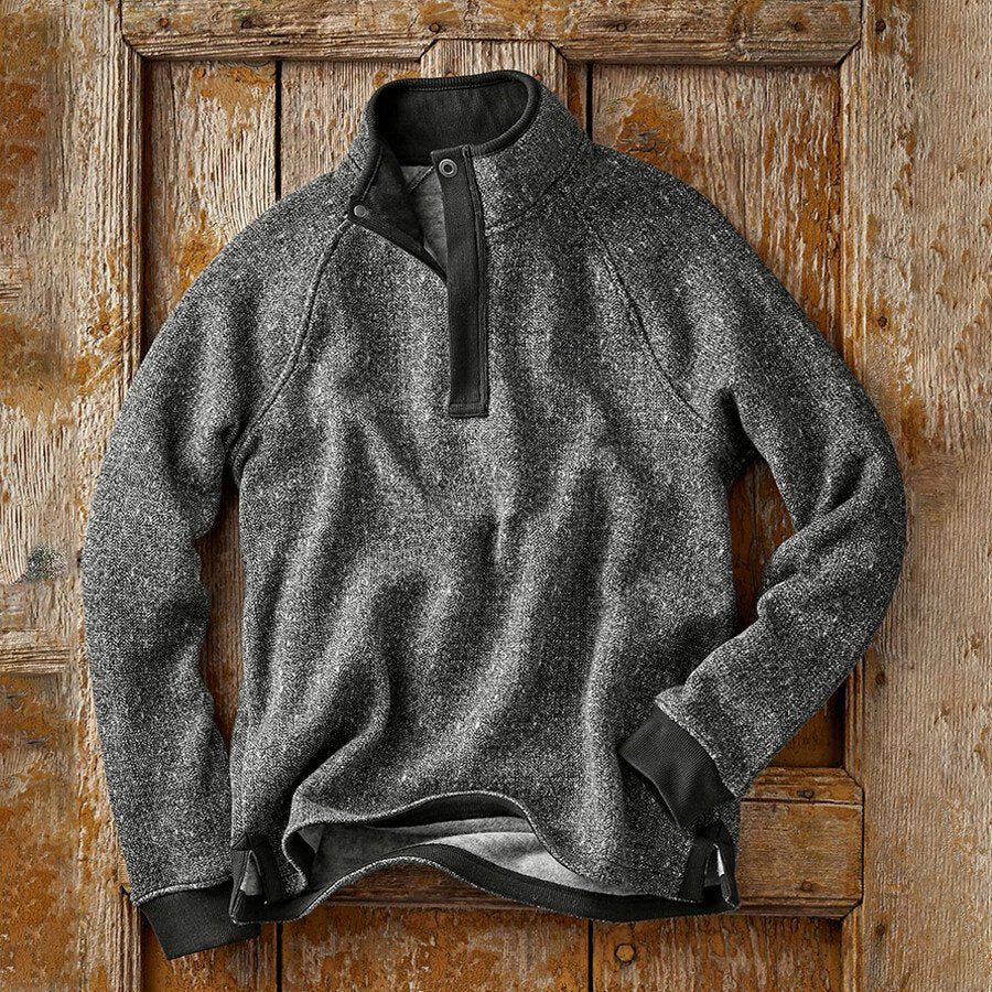 Men's Casual Knitted Bottoming Sweater Grey M