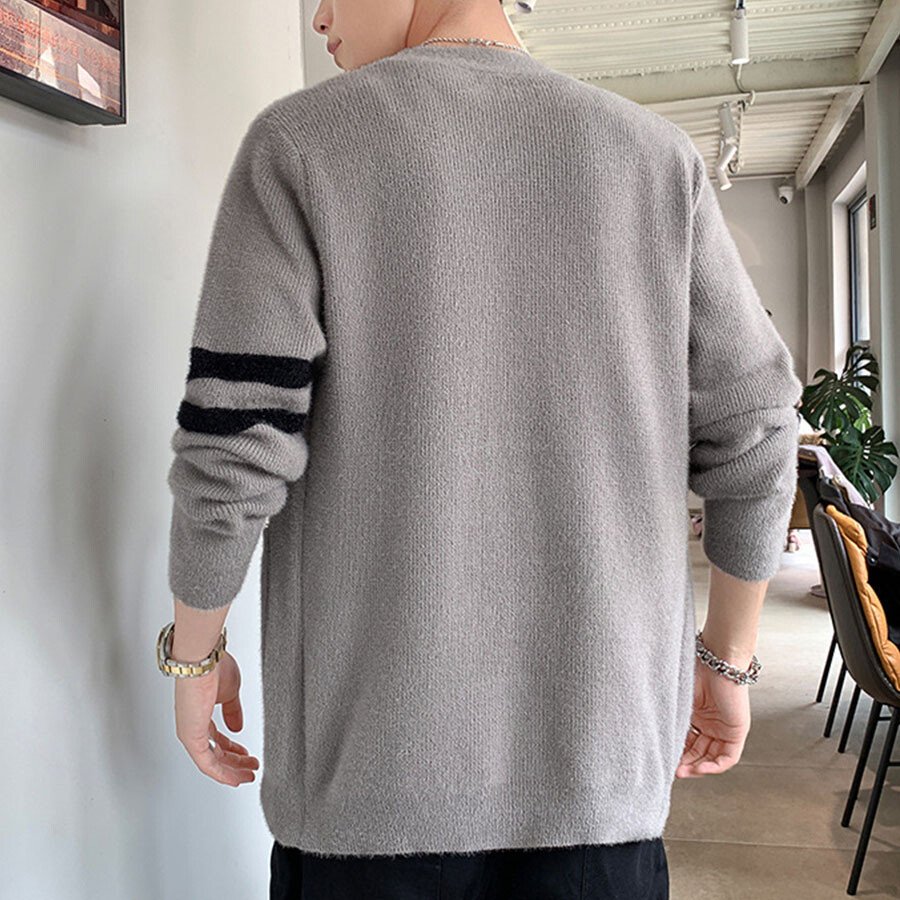 Men's Casual Knitted Cardigan Top Green 2XL