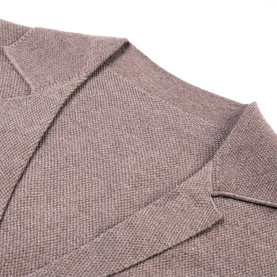 Men's Casual Knitted Cardigan Top Purple 2XL