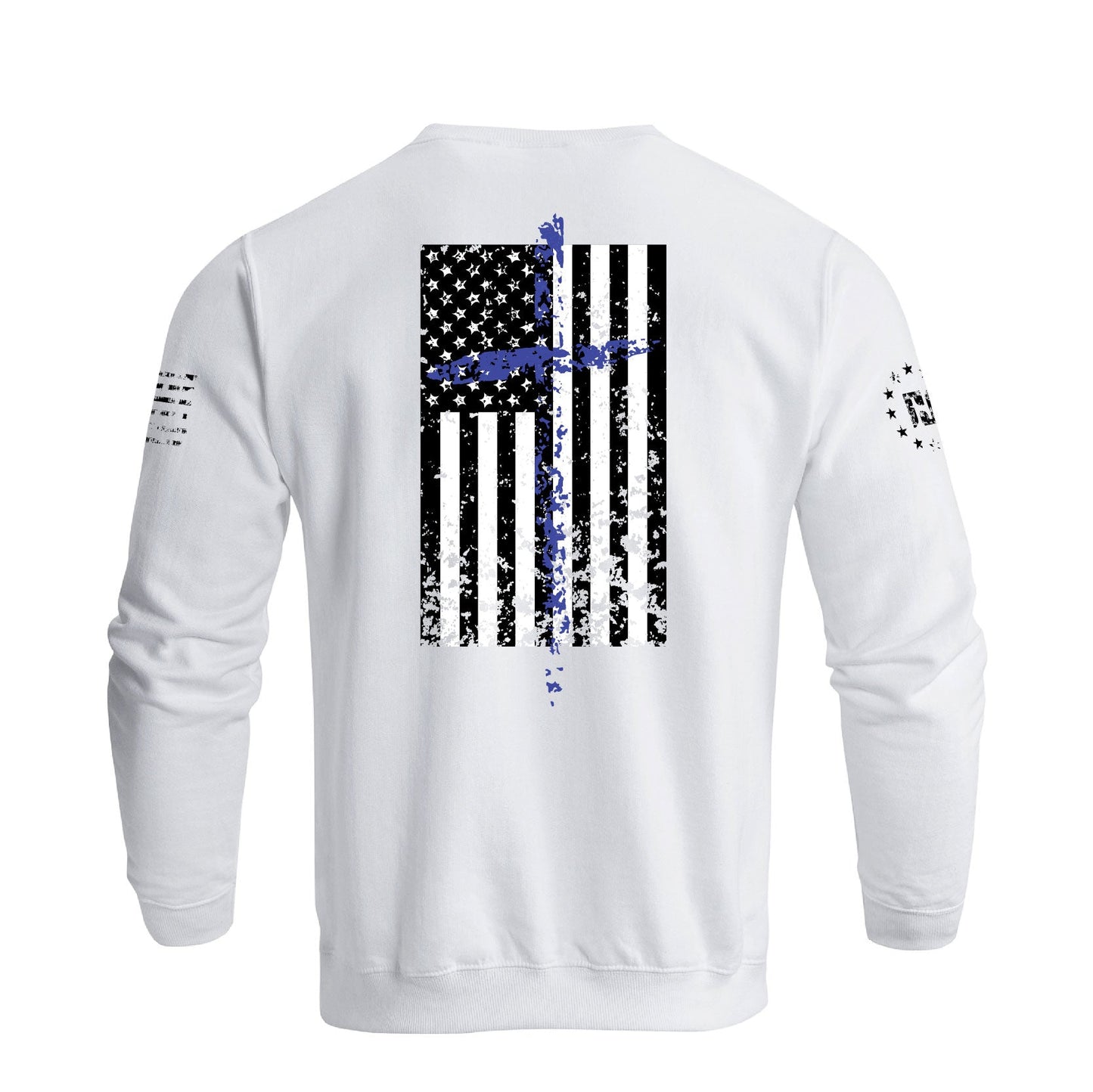 Men's 100% Cotton Patriotic American Flag Cross Graphic Midweight Sweatshirts