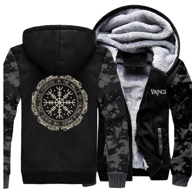 Vikings Man Printed Hoodie Jackets