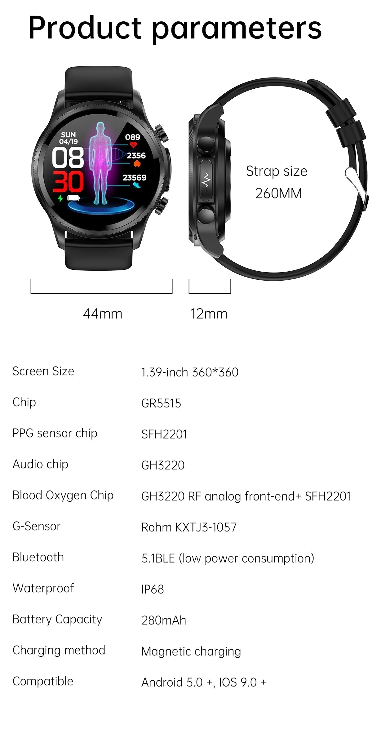 Fitsenso Smart Watch