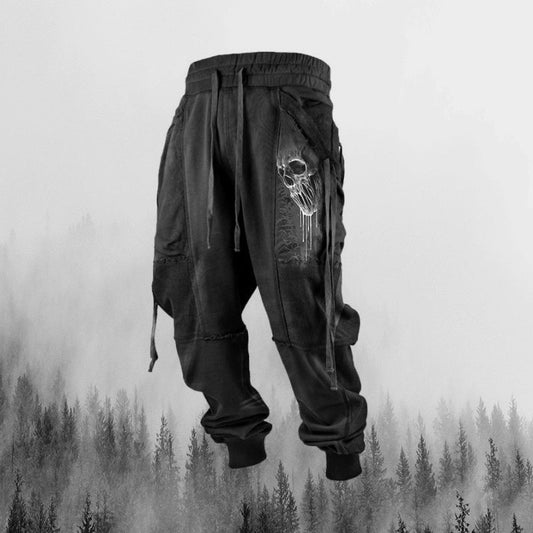 Skull 3D Mens Outdoor Wear-resistant Casual Pants