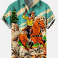 Men's Retro Cowboy Pocket Equestrian Casual Loose Comfortable Shirt