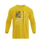 Men's American Flag Shield Graphic Long Sleeve  T-Shirt