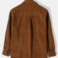 Mens Solid Lapel Corduroy Basics Long Sleeve Shirts With Pocket