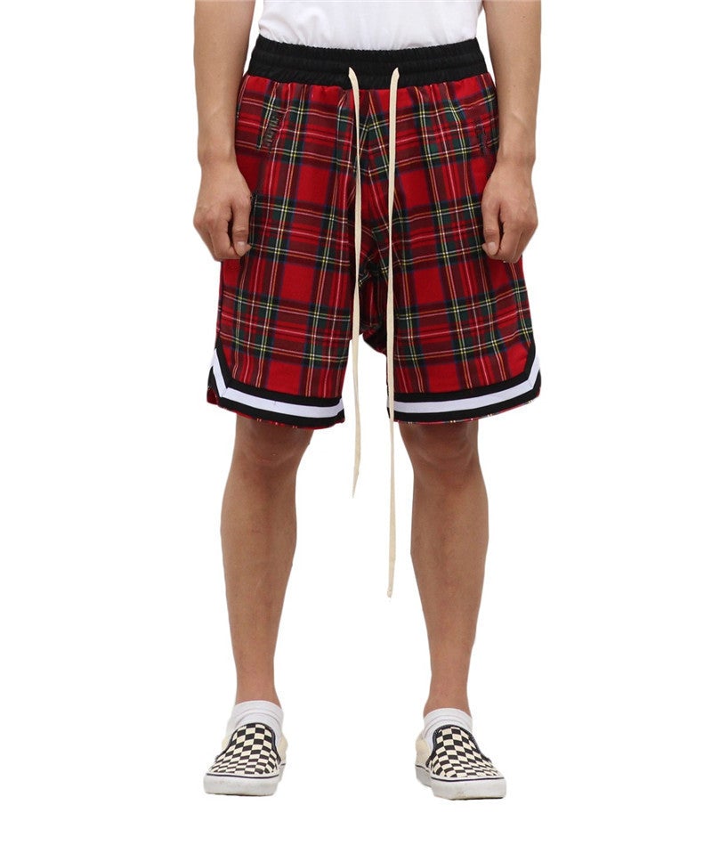 Men's Vintage Plaid Basketball Shorts