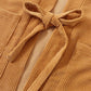 Mens Corduroy Solid Color Lace Up Casual Loose Kimono With Pocket