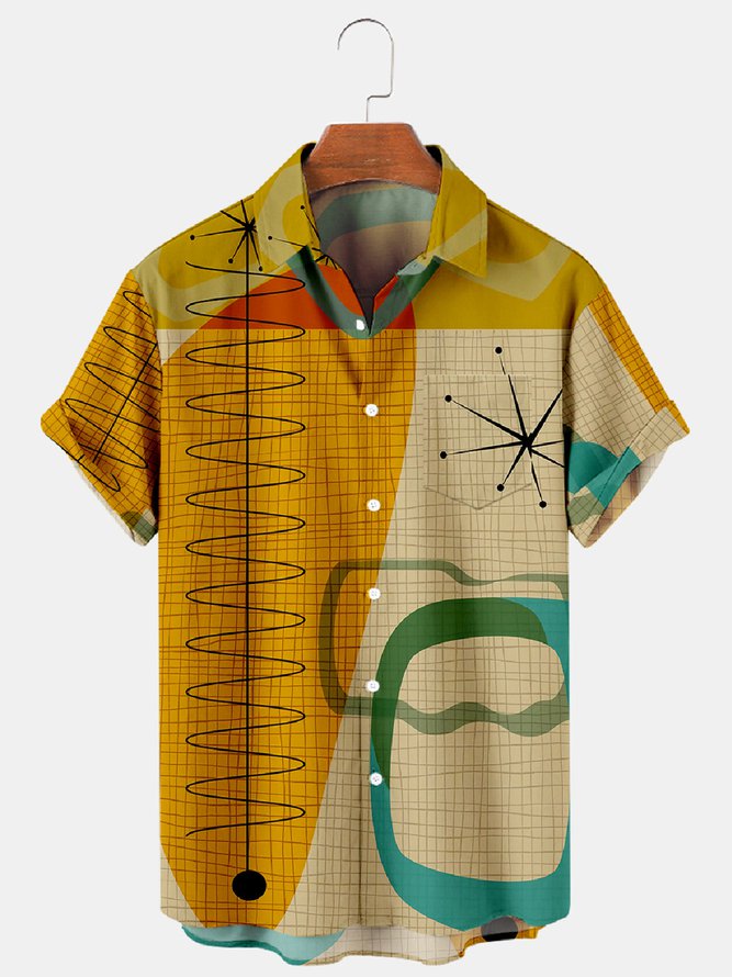 Shirt Collar Vintage Shirts Yellow S