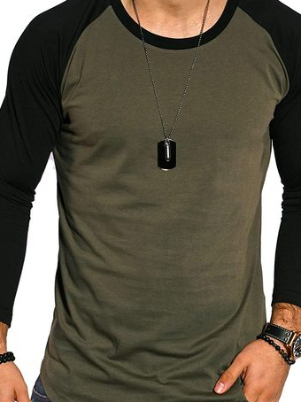 Long Sleeve Casual Crew Neck Shirts & Tops As Picture L