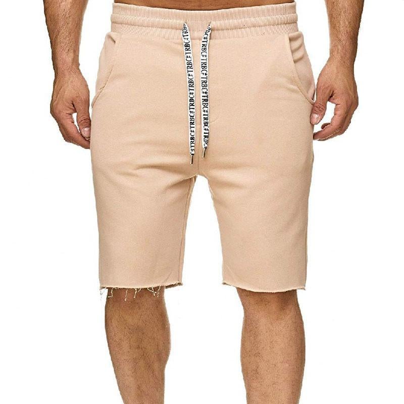 Men's Beach Solid Color Cotton Shorts