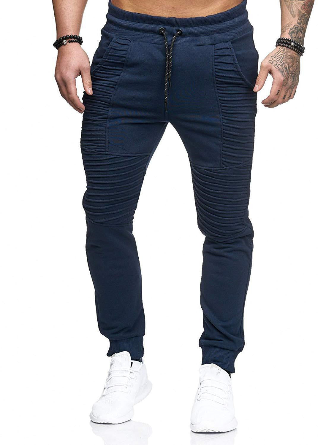 Men's casual pleated sweatpants