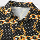 Mens Polka Dot Chain Baroque Print Short Sleeve Two Piece Outfits