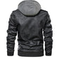 Mens Outdoor Cold-proof Motorcycle Leather Jacket