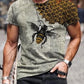 Mens Trendy Bee Dictionary Page Print Crew Neck Short Sleeve T-Shirt
