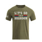 Men's 100%Cotton Let's Go Brandon Graphic Short Sleeve T-shirts
