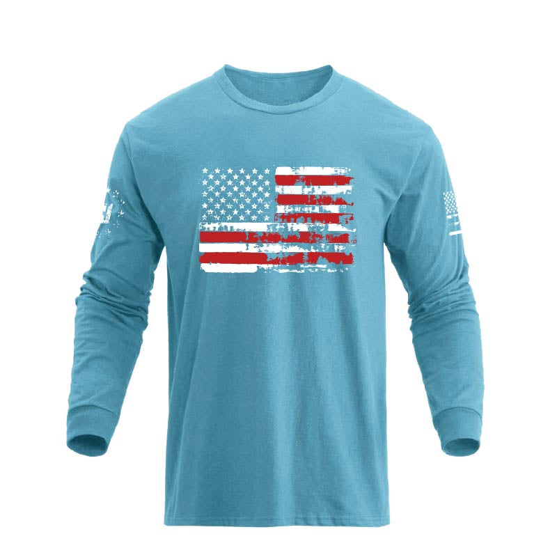 Men's American Flag Graphic Long Sleeve T-Shirt