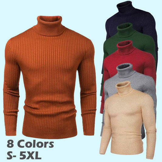 Men's Turtleneck Sweater Slim Sweater