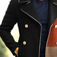 Men's Casual Three-Color Stitching Coat