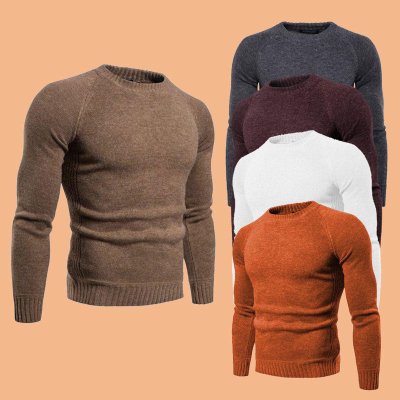 Mens Casual Knitted Bottoming Soft Sweaters