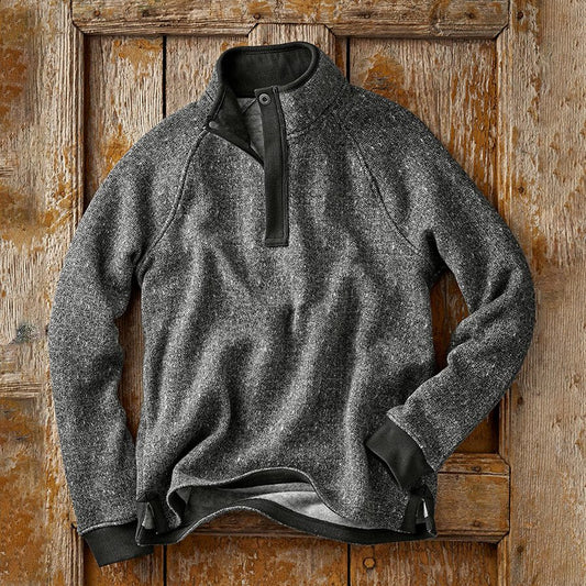 Men&#039;s Casual Knitted Bottoming Sweater Grey M