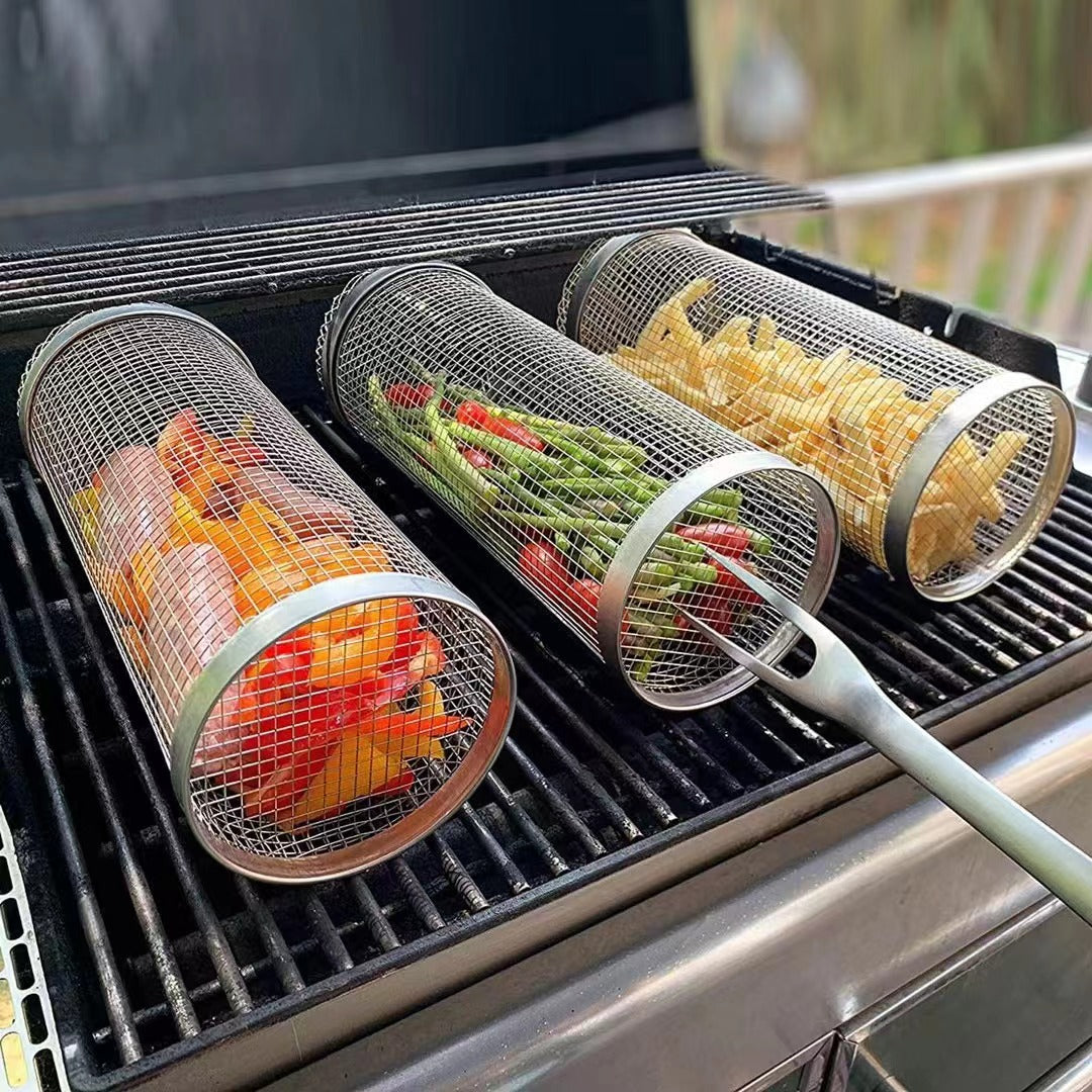 Joyhnny Rolling Grill Basket