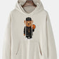 Mens 100% Cotton Cartoon Bear Print Kangaroo Pocket Hoodies
