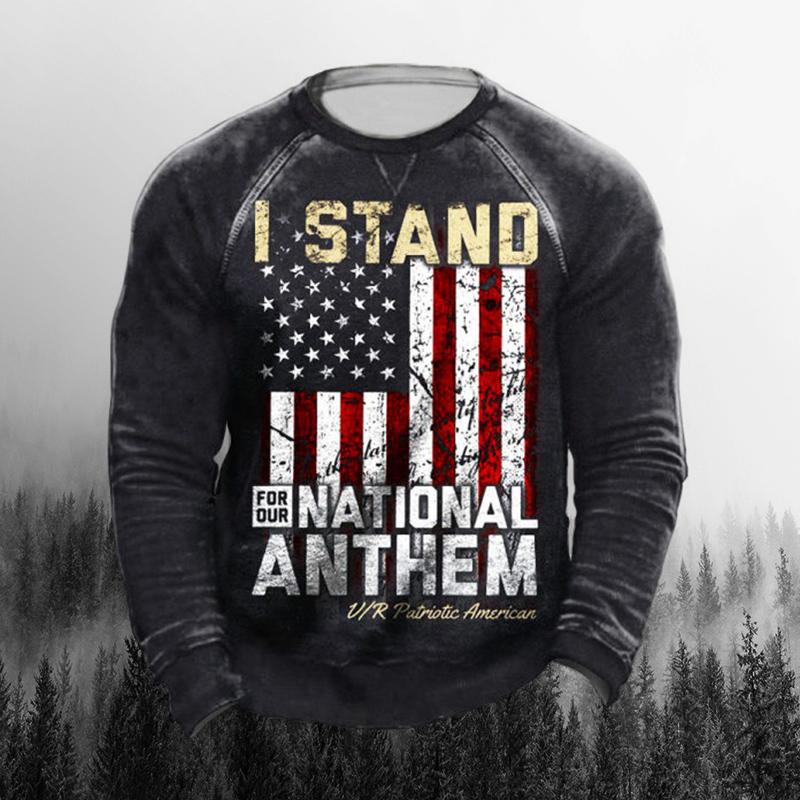 I Stand Mens Outdoor Retro Tactical Pullover