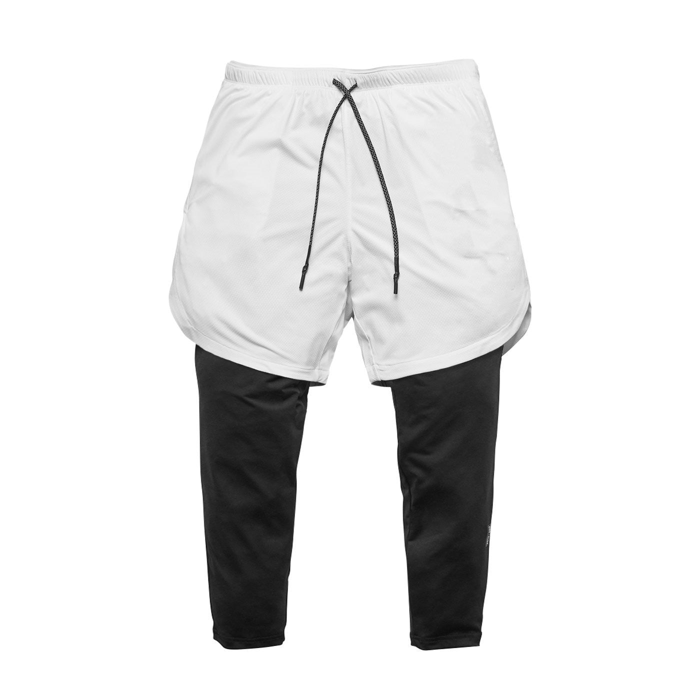 Men's Sports Fitness Double Shorts + Pants Capris