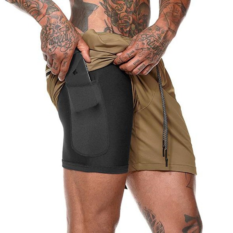 Men's Large Fitness Double Shorts