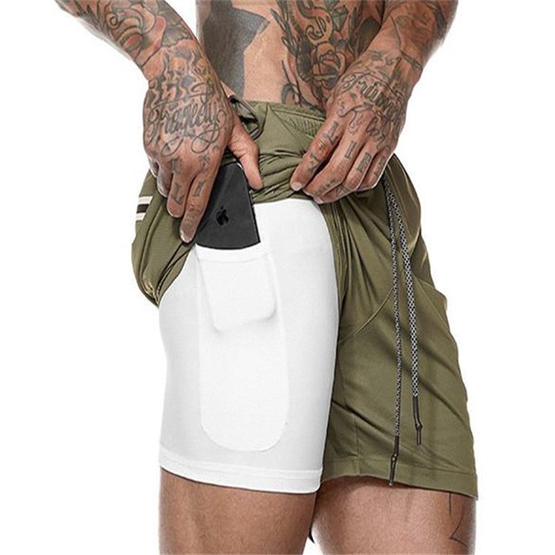 Men's Large Fitness Double Shorts