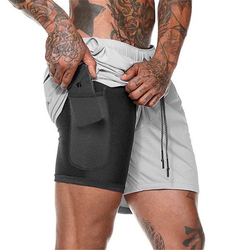 Men's Large Fitness Double Shorts