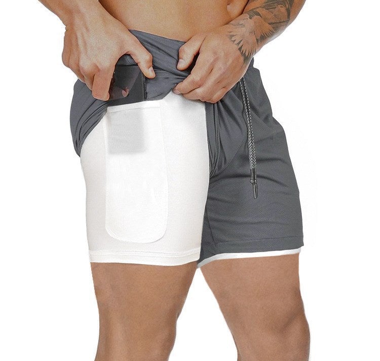 Men's Large Fitness Double Shorts