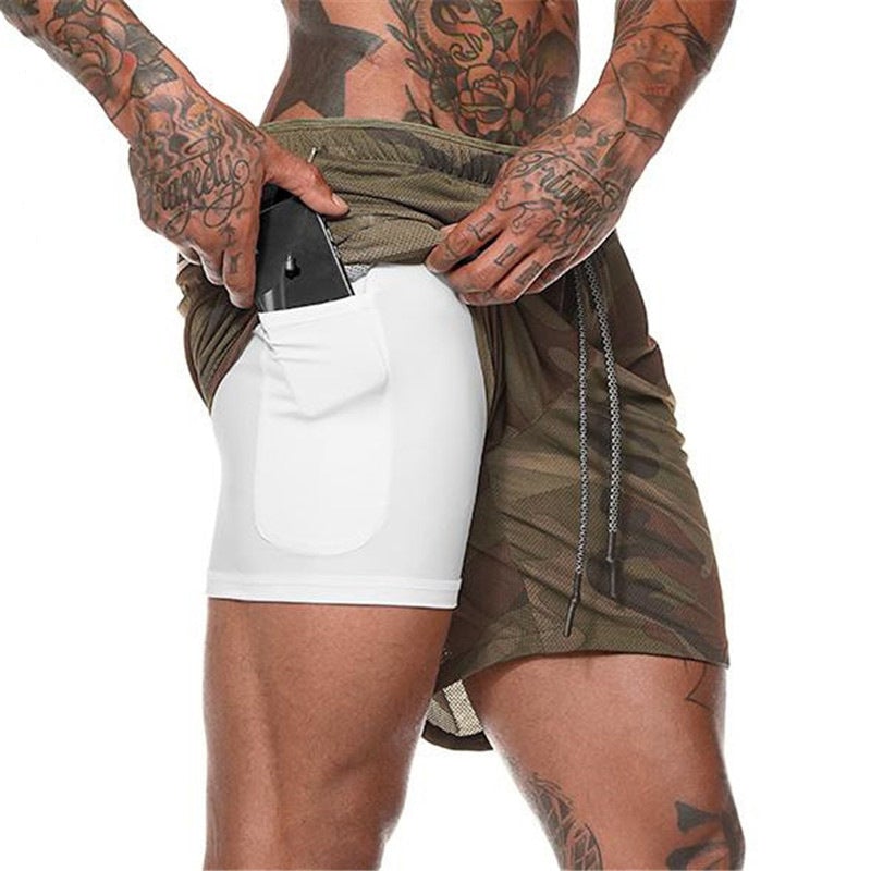 Men's Large Fitness Double Shorts