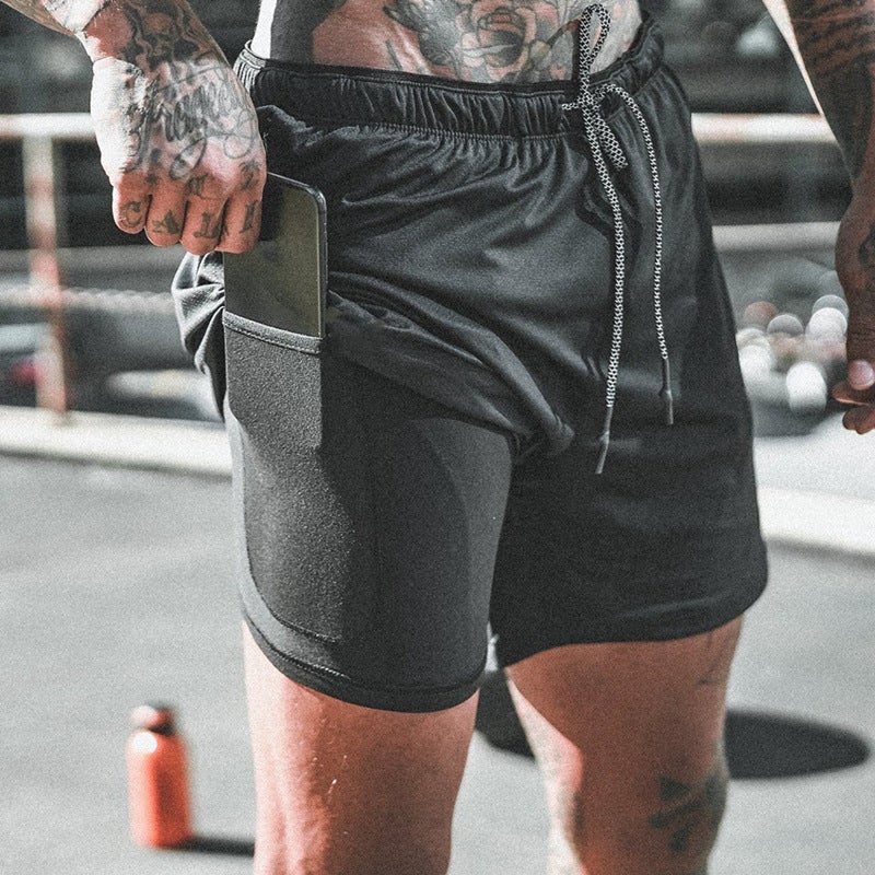 Men's Large Fitness Double Shorts