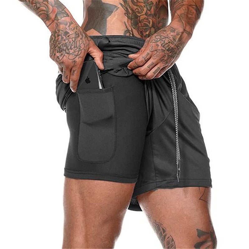 Men's Large Fitness Double Shorts