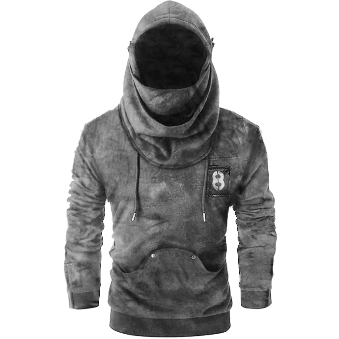 Rivet Long Sleeve Drawstring Hoodie