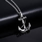 Vintage Men'S Pirates Of The Caribbean Anchor Necklace Stainless Steel Necklace Personality