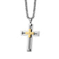 Men'S Religious Titanium Steel Wire Rope Cross Necklace