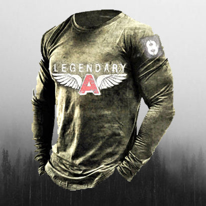 Mens Outdoor Legendary Printed Long Sleeve