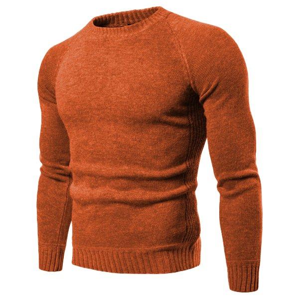 Mens Casual Knitted Bottoming Soft Sweaters