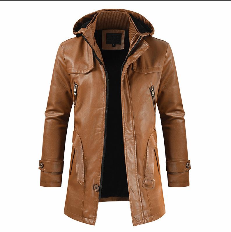 Hooded Leather Jacket