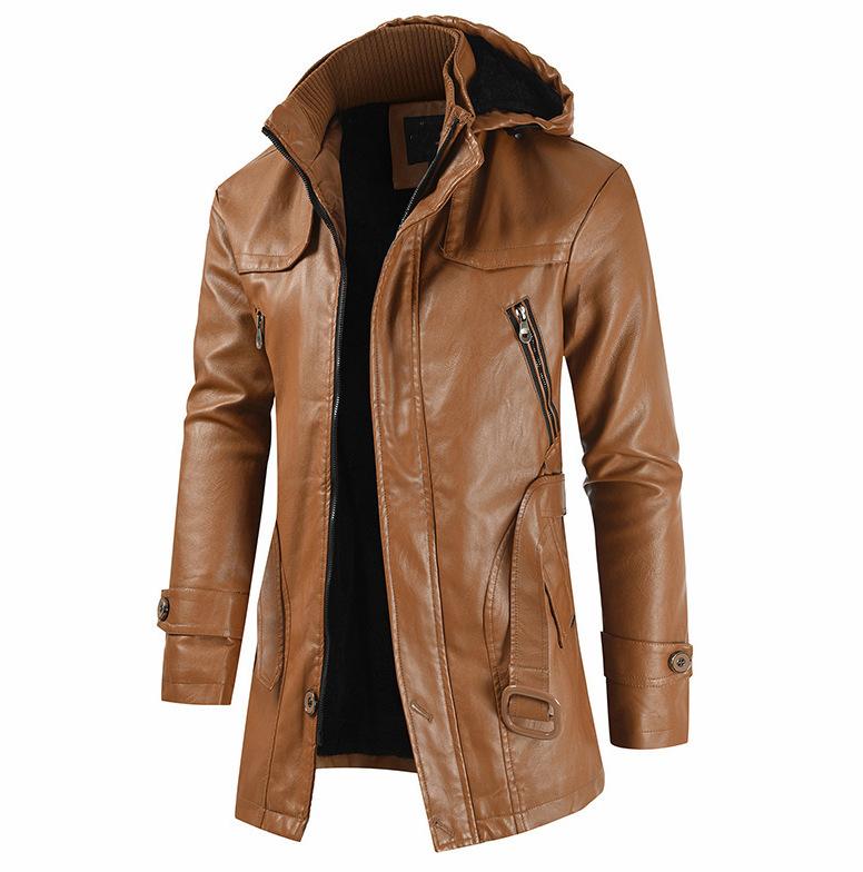 Hooded Leather Jacket