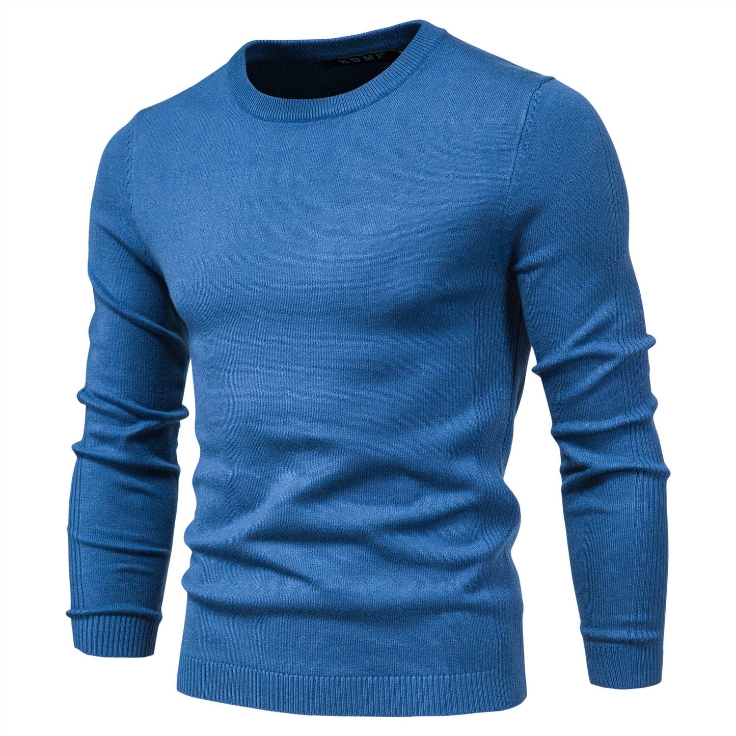 Mens Thick Sweater Round Neck Slim Quality Sweater