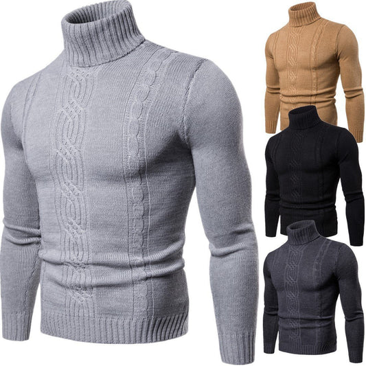 Mens Fashion Classic Jacquard Pullover Sweater