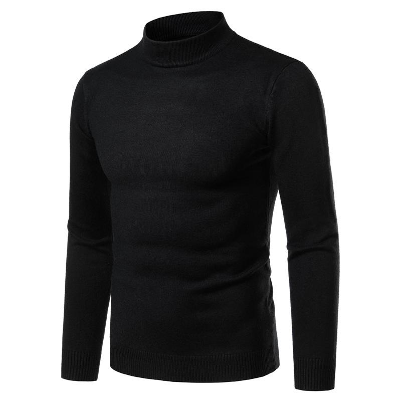 Mens Black Pullover Sweater