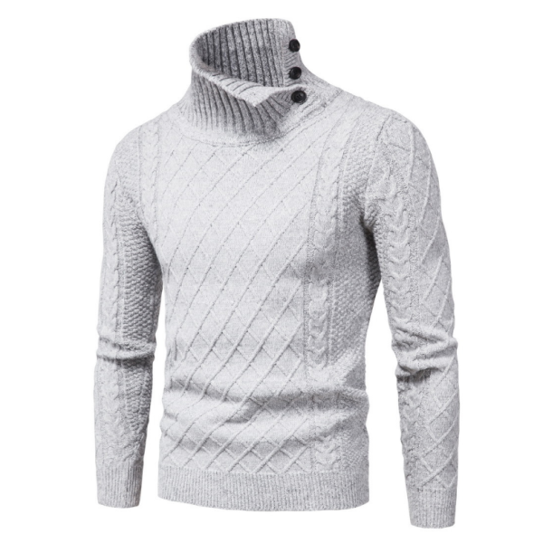 Turtleneck Mens Fashion Long-Sleeved Sweater Bottoming Sweater Knitwear