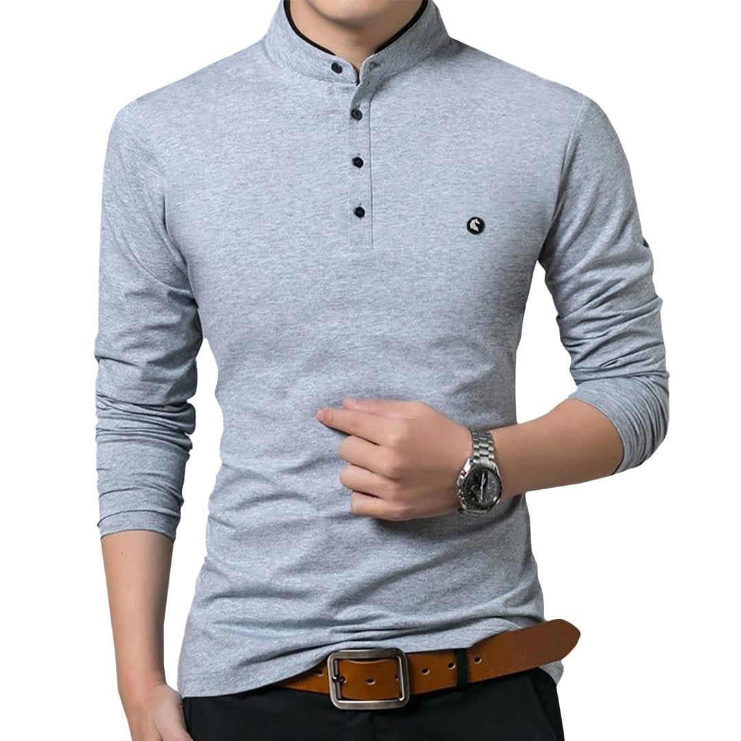 Pologize Logo Business Mandarin Collar Polo Shirt