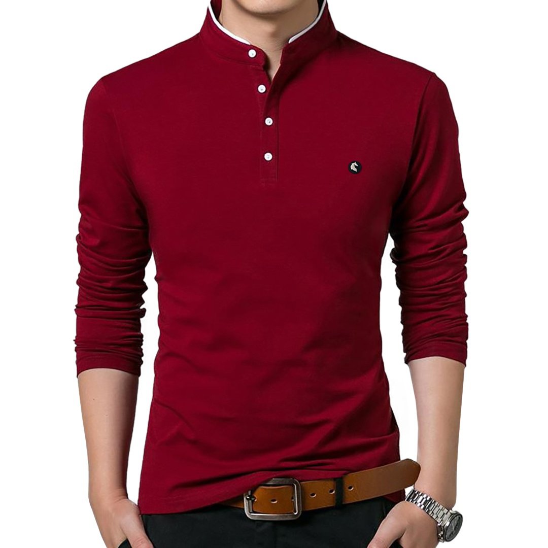 Pologize Logo Business Mandarin Collar Polo Shirt