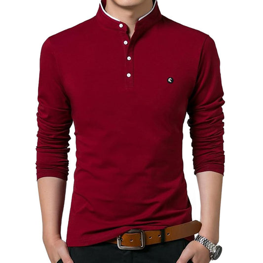 Pologize Logo Business Mandarin Collar Polo Shirt